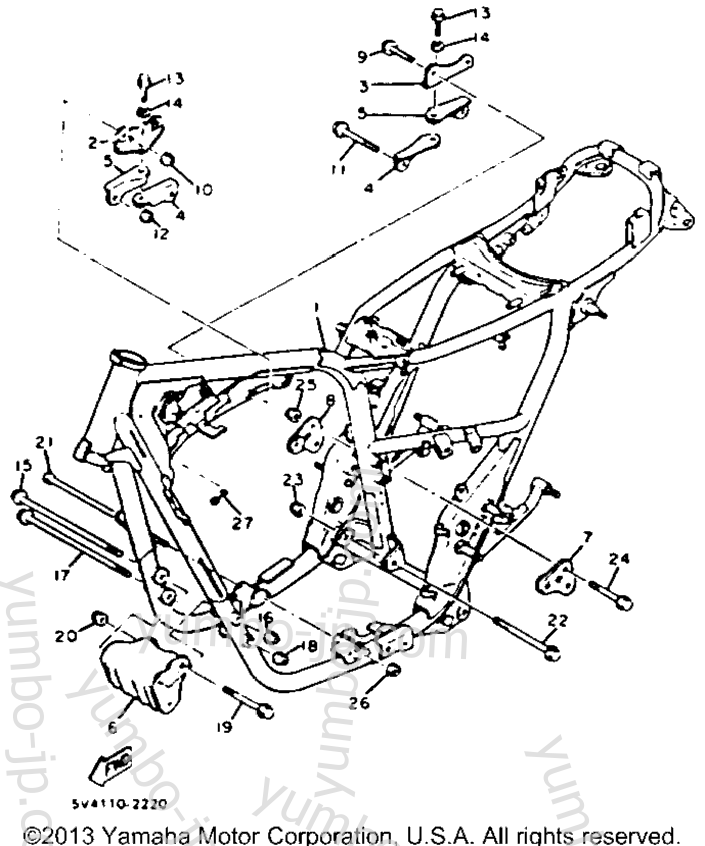 FRAME for motorcycles YAMAHA XS650SK 1983 year