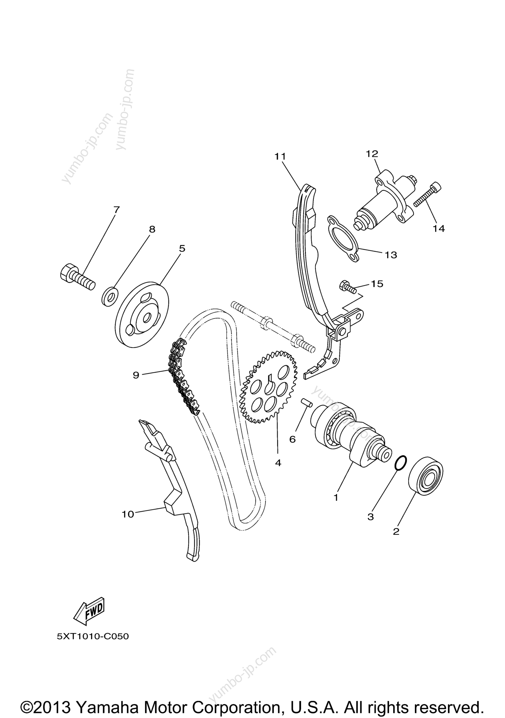 Camshaft Chain for motorcycles YAMAHA XT250 (XT250YC) CA 2009 year