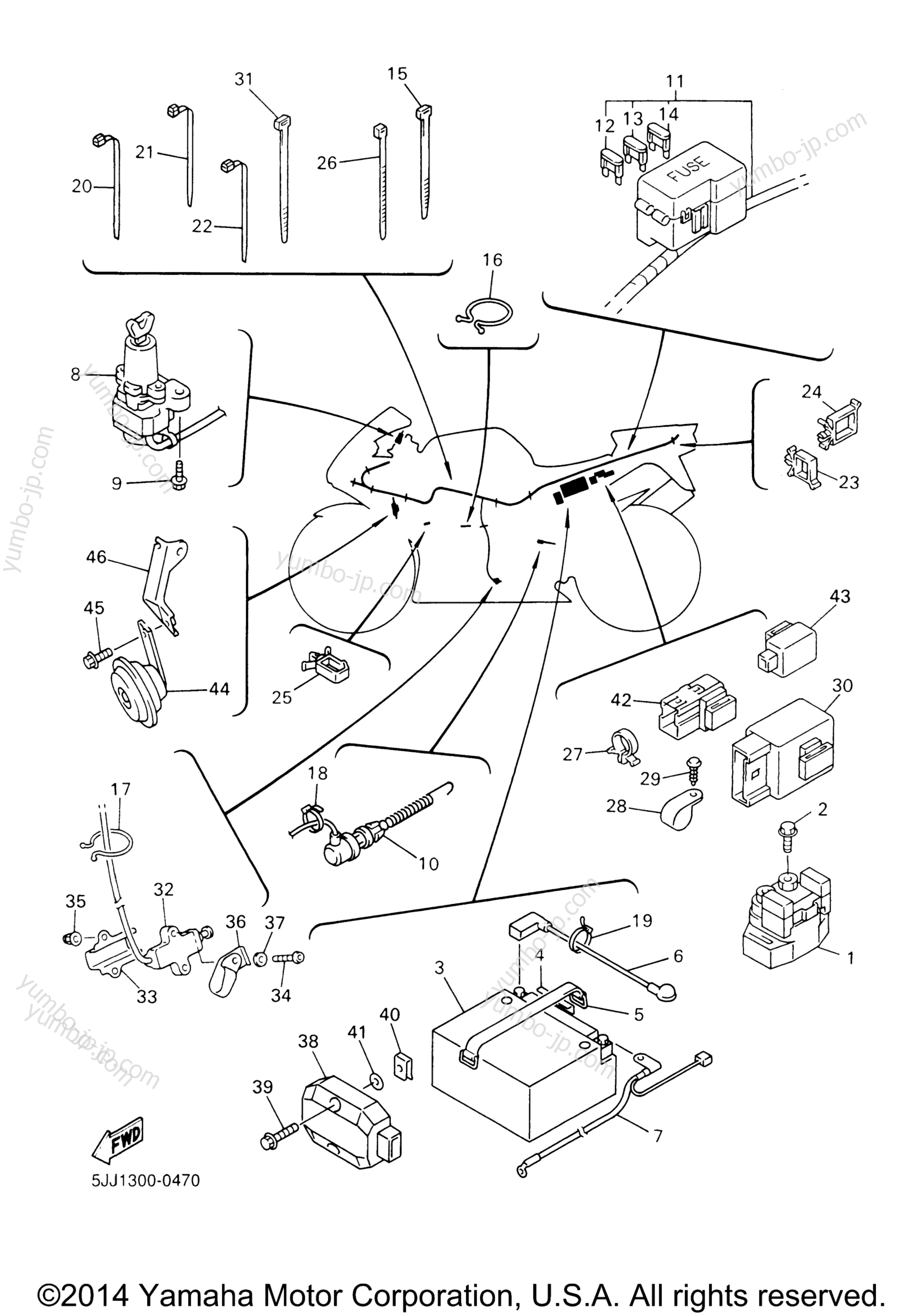 Electrical 2 для мотоциклов YAMAHA R1 (YZFR1M) 2000 г.