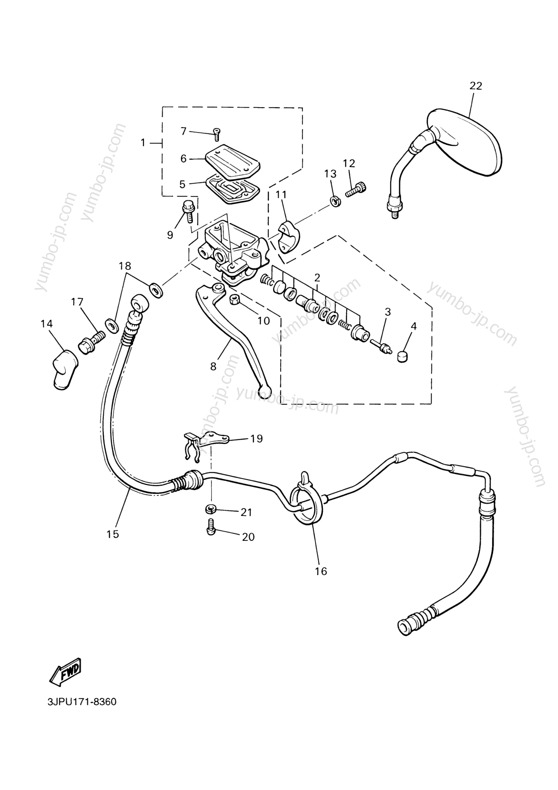 Front Master Cylinder 2 для мотоциклов YAMAHA V-MAX (VMX1200S) 2004 г.