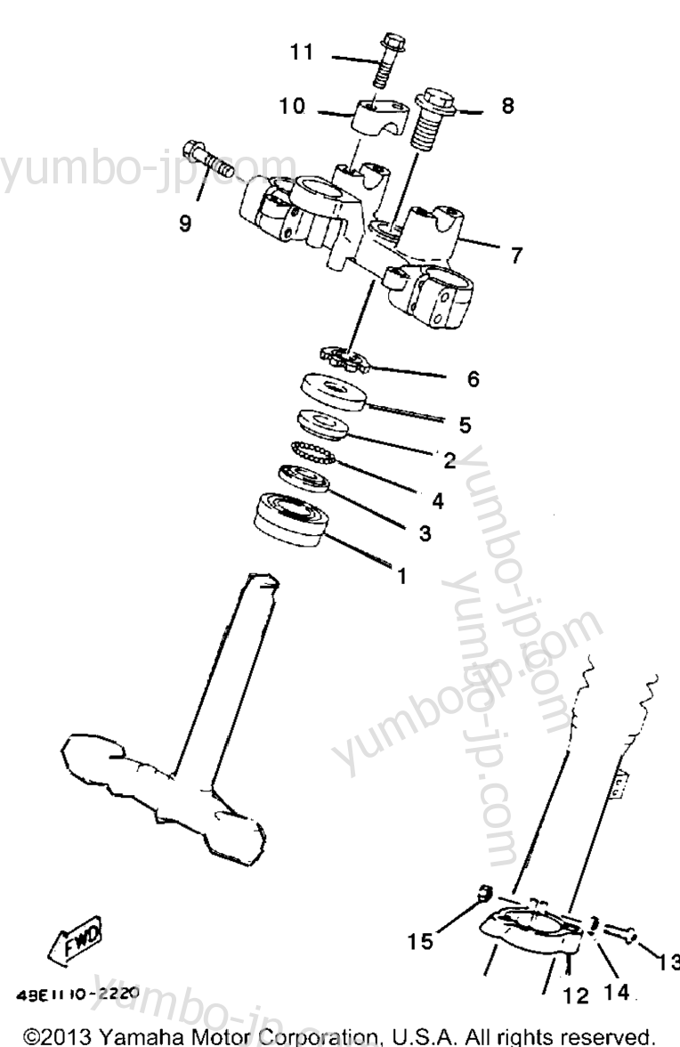 Steering для мотоциклов YAMAHA SEROW (XT225EC) CA 1993 г.