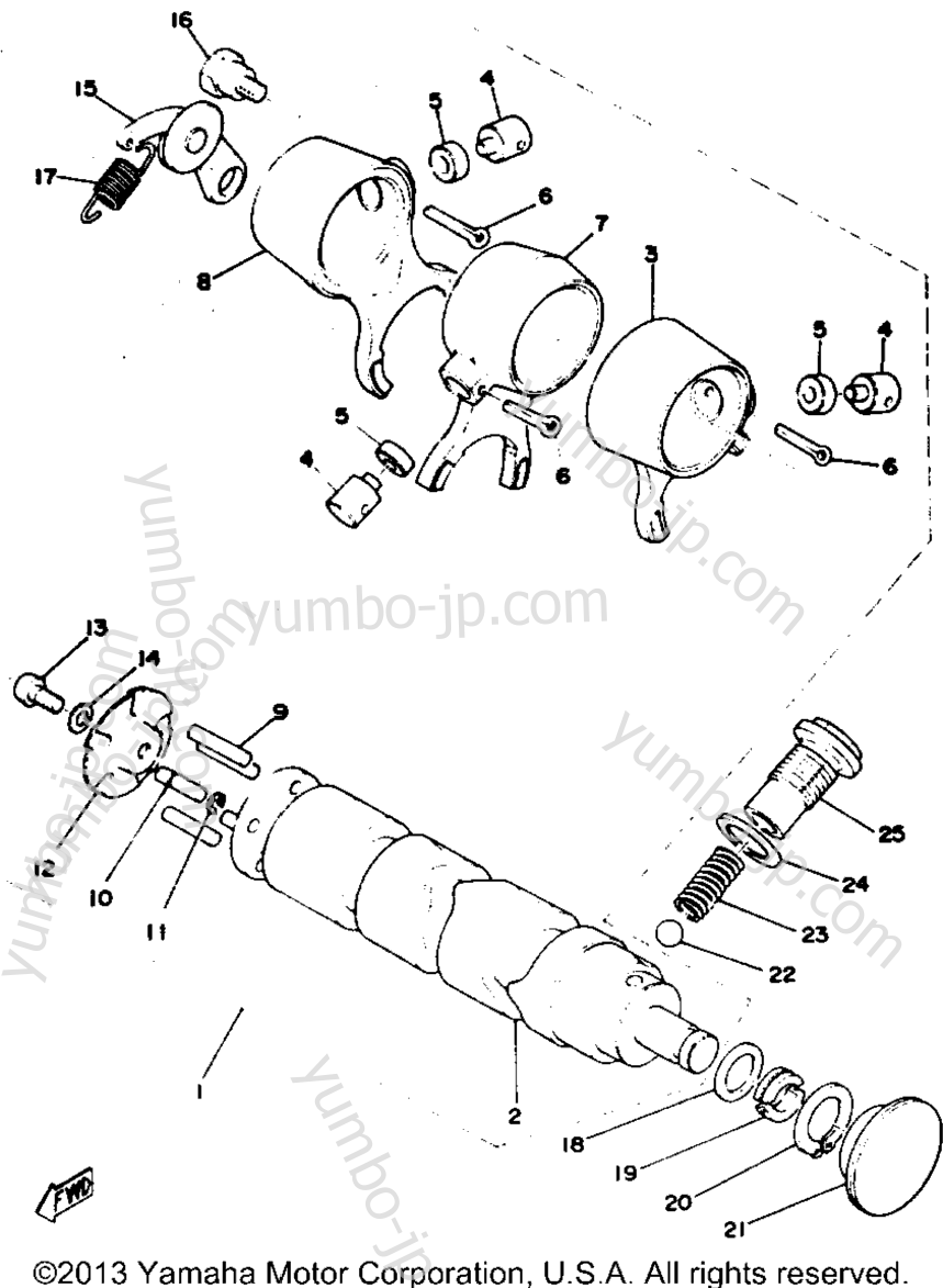 Shifter 1 для мотоциклов YAMAHA RD125C 1976 г.