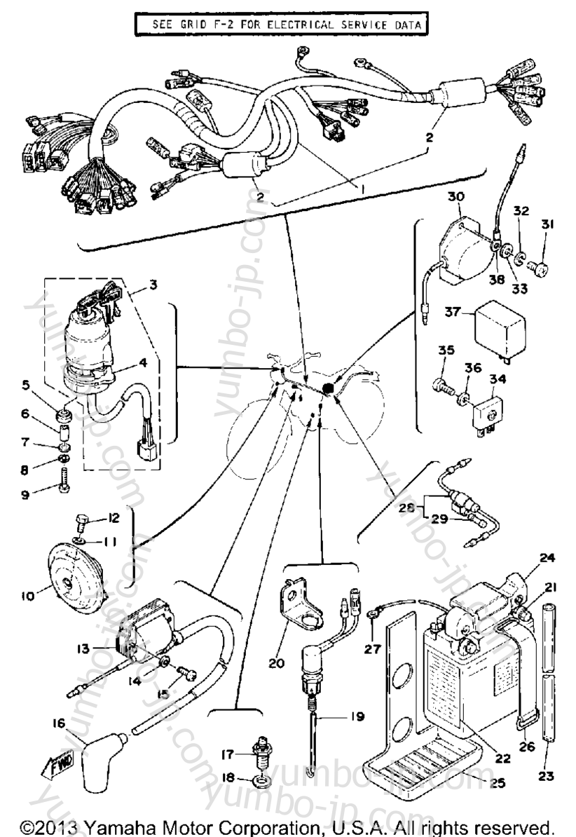 Electrical для мотоциклов YAMAHA XT500F 1979 г.