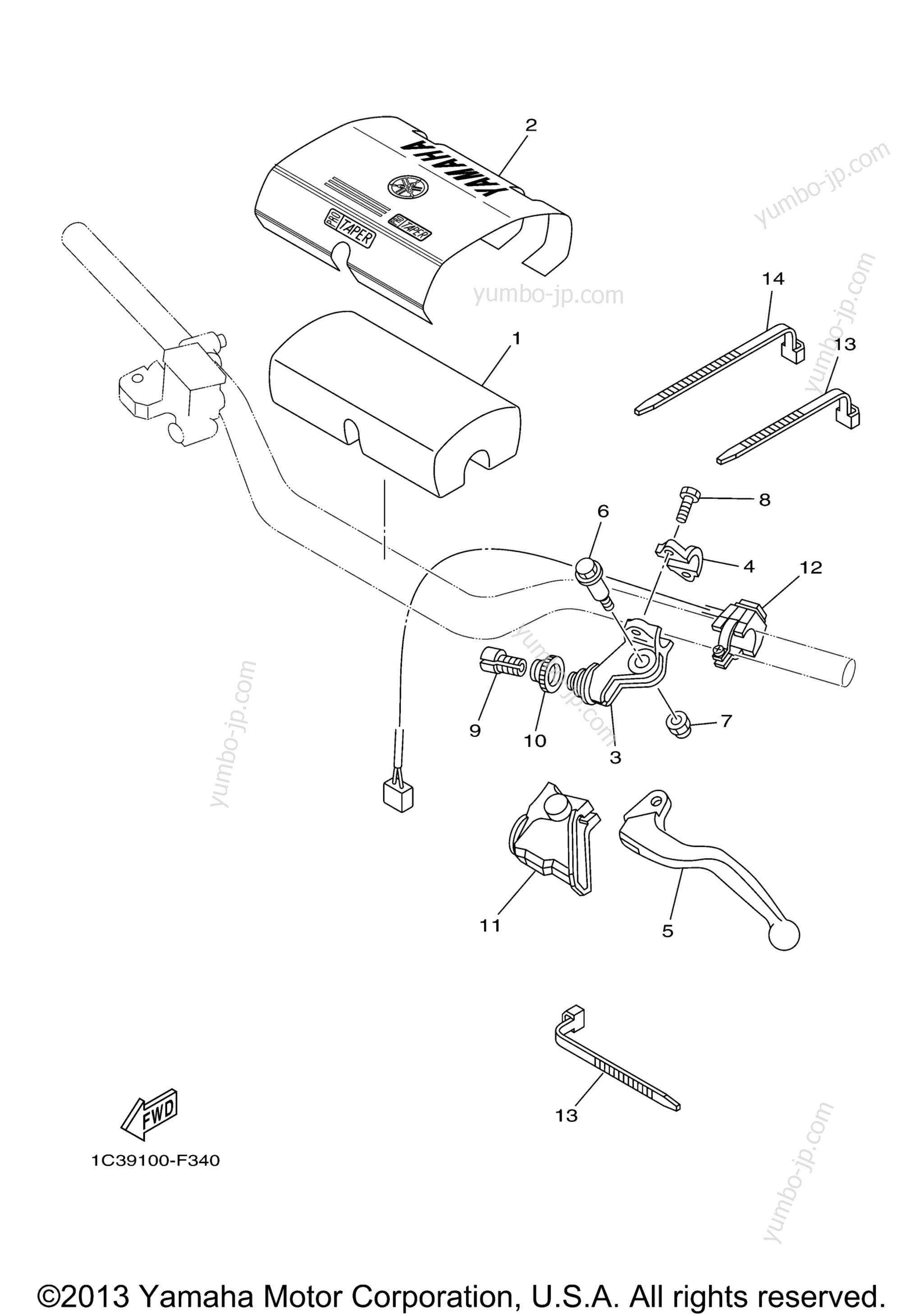 Handle Switch Lever for motorcycles YAMAHA YZ250 (YZ250W1) 2007 year