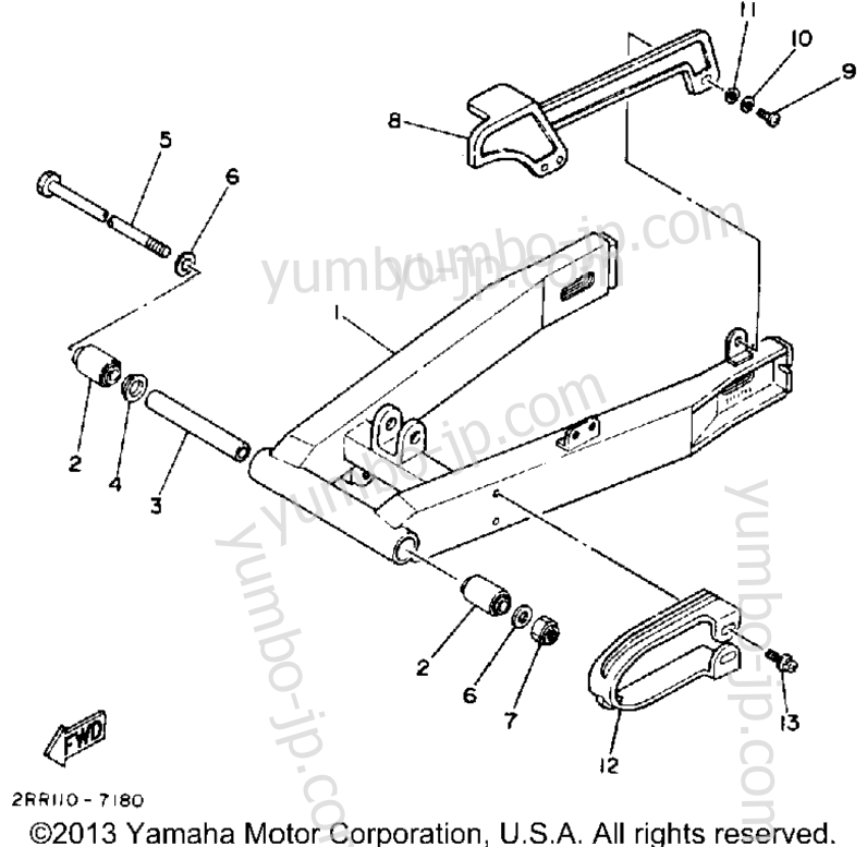 Swing Arm for motorcycles YAMAHA YSR50D 1992 year