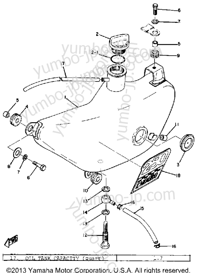 OIL TANK для мотоциклов YAMAHA DT1 1968 г.