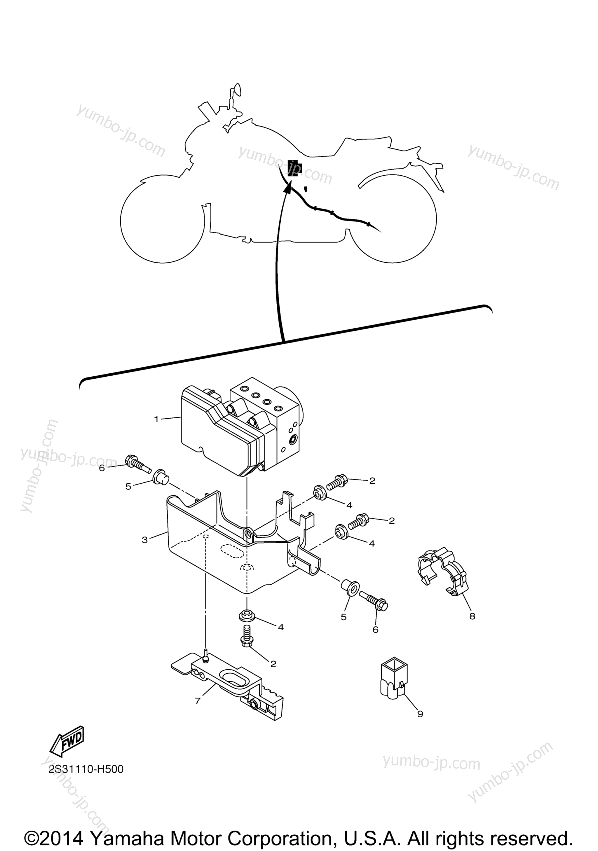 Electrical 3 for motorcycles YAMAHA VMAX (VMX17ACG) CA 2011 year