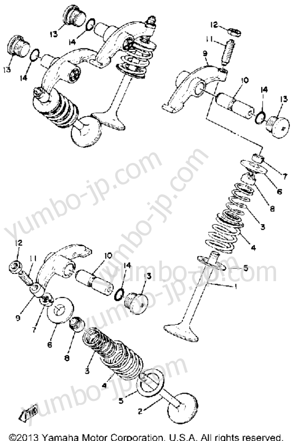 VALVE для мотоциклов YAMAHA XS650SH 1981 г.