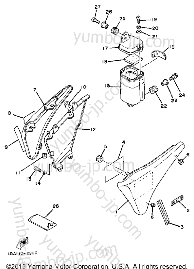 Side Cover Tool для мотоциклов YAMAHA XT200J 1982 г.