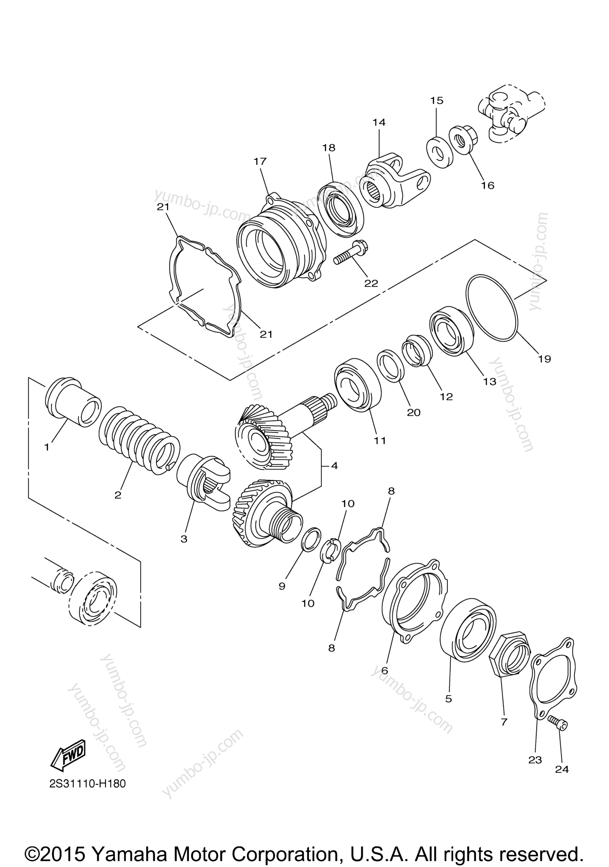 Middle Drive Gear for motorcycles YAMAHA VMAX (VMX17GL) 2016 year