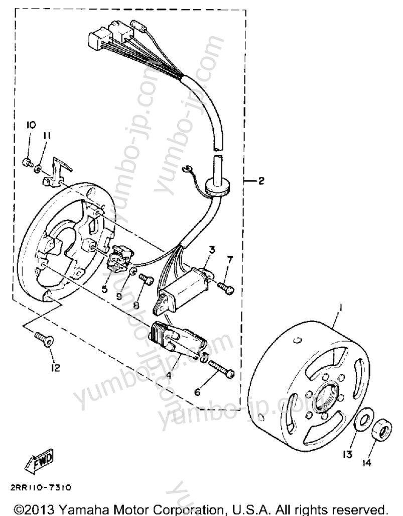 GENERATOR для мотоциклов YAMAHA YSR50D 1992 г.