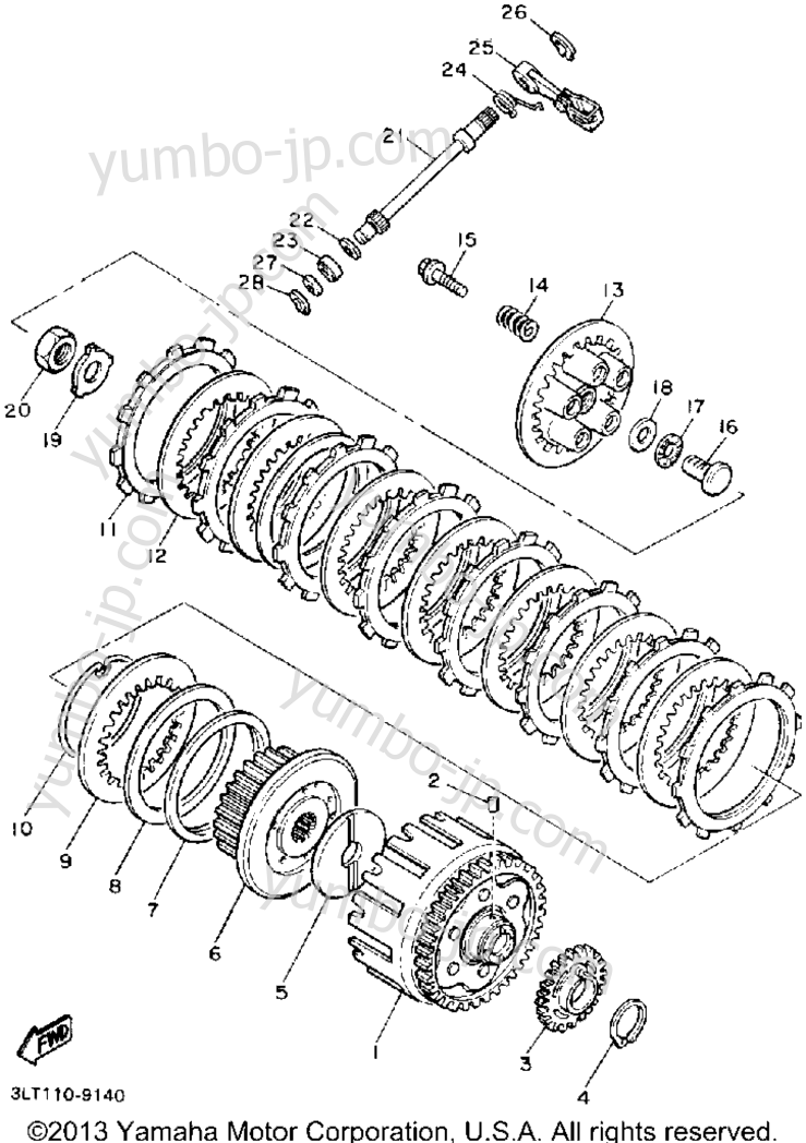 CLUTCH for motorcycles YAMAHA RADIAN (YX600WC) CA 1989 year