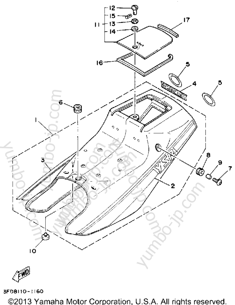 SIDE COVER for motorcycles YAMAHA YSR50D 1992 year