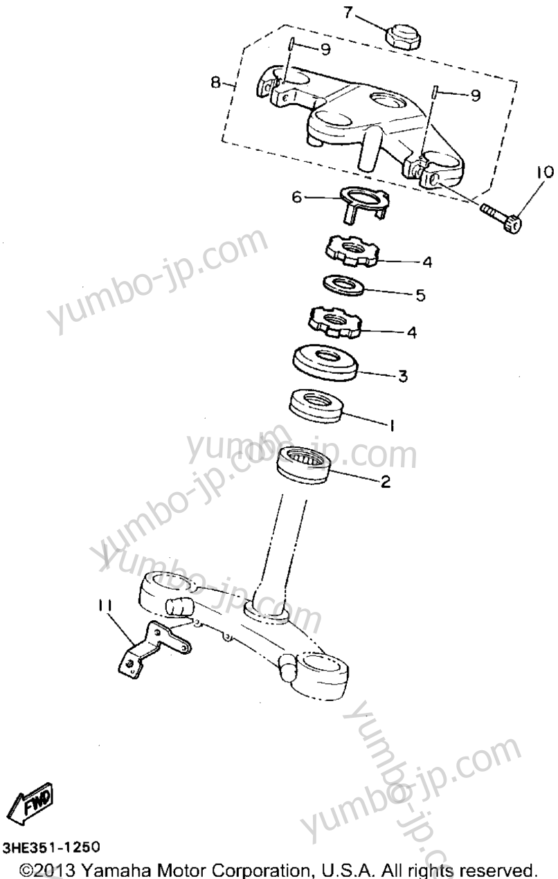 Steering for motorcycles YAMAHA FZR600RF 1994 year