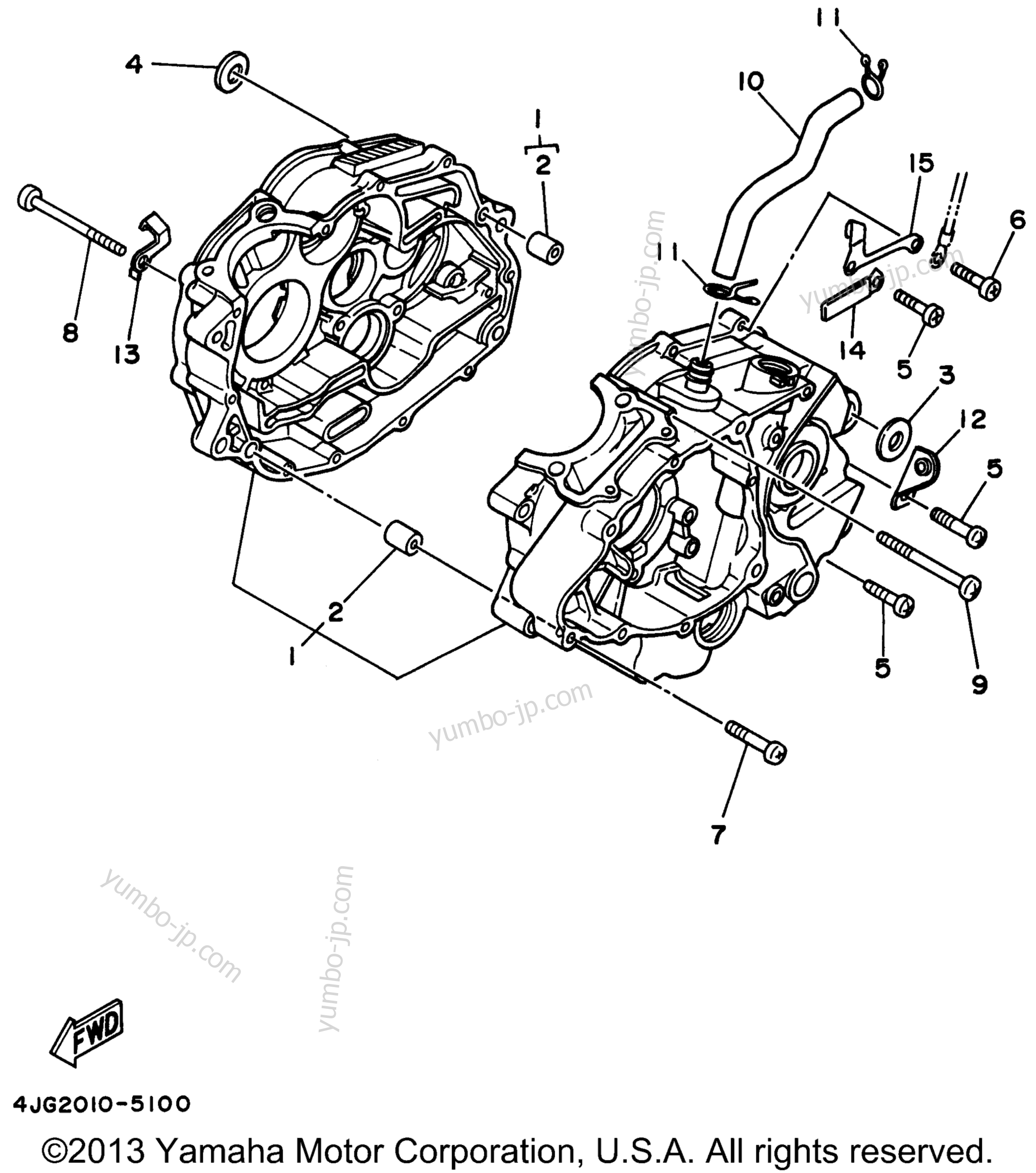 Крышка картера для мотоциклов YAMAHA SEROW (XT225HC) CA 1996 г.