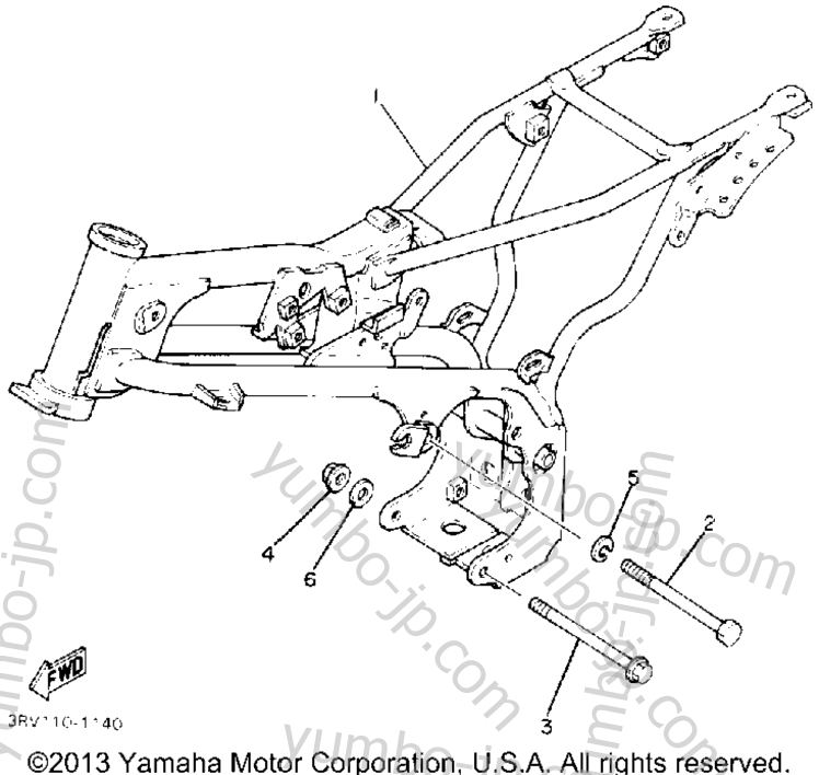 FRAME for motorcycles YAMAHA Y-ZINGER (PW80D) 1992 year