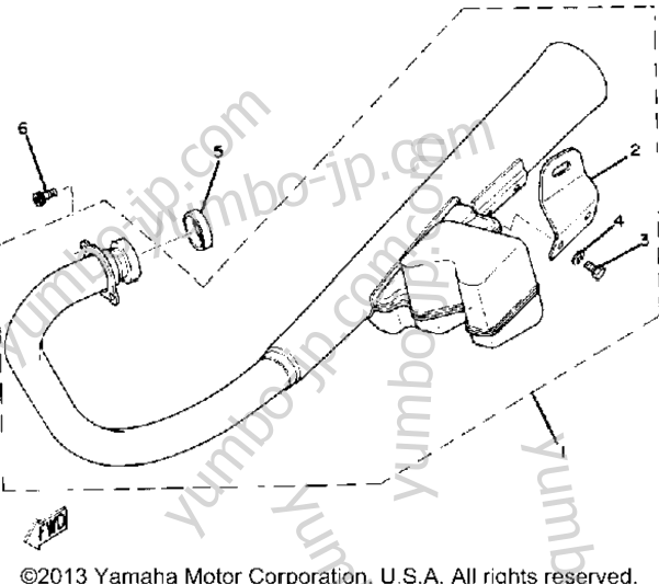 Exhaust for motorcycles YAMAHA SR250G 1980 year