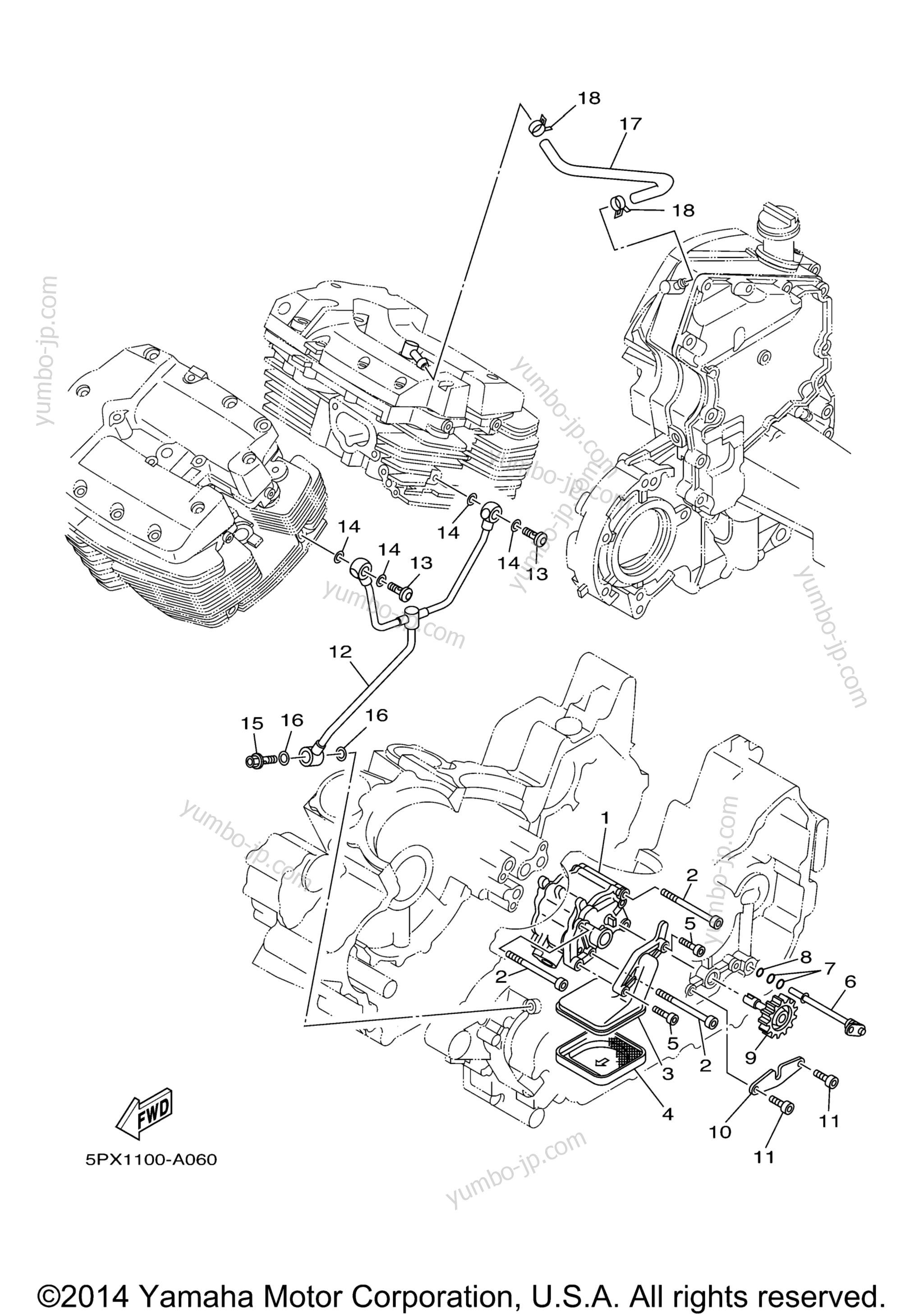 Масляный насос для мотоциклов YAMAHA ROAD STAR WARRIOR WFLAMES (XV1700PCR-) 2003 г.
