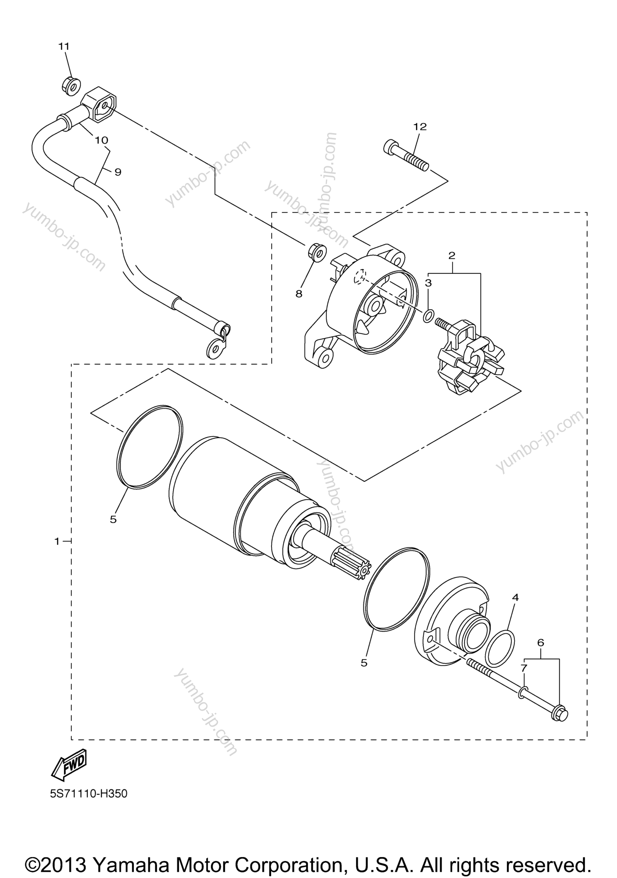 STARTING MOTOR for motorcycles YAMAHA V STAR 950 (XVS95ER) 2014 year