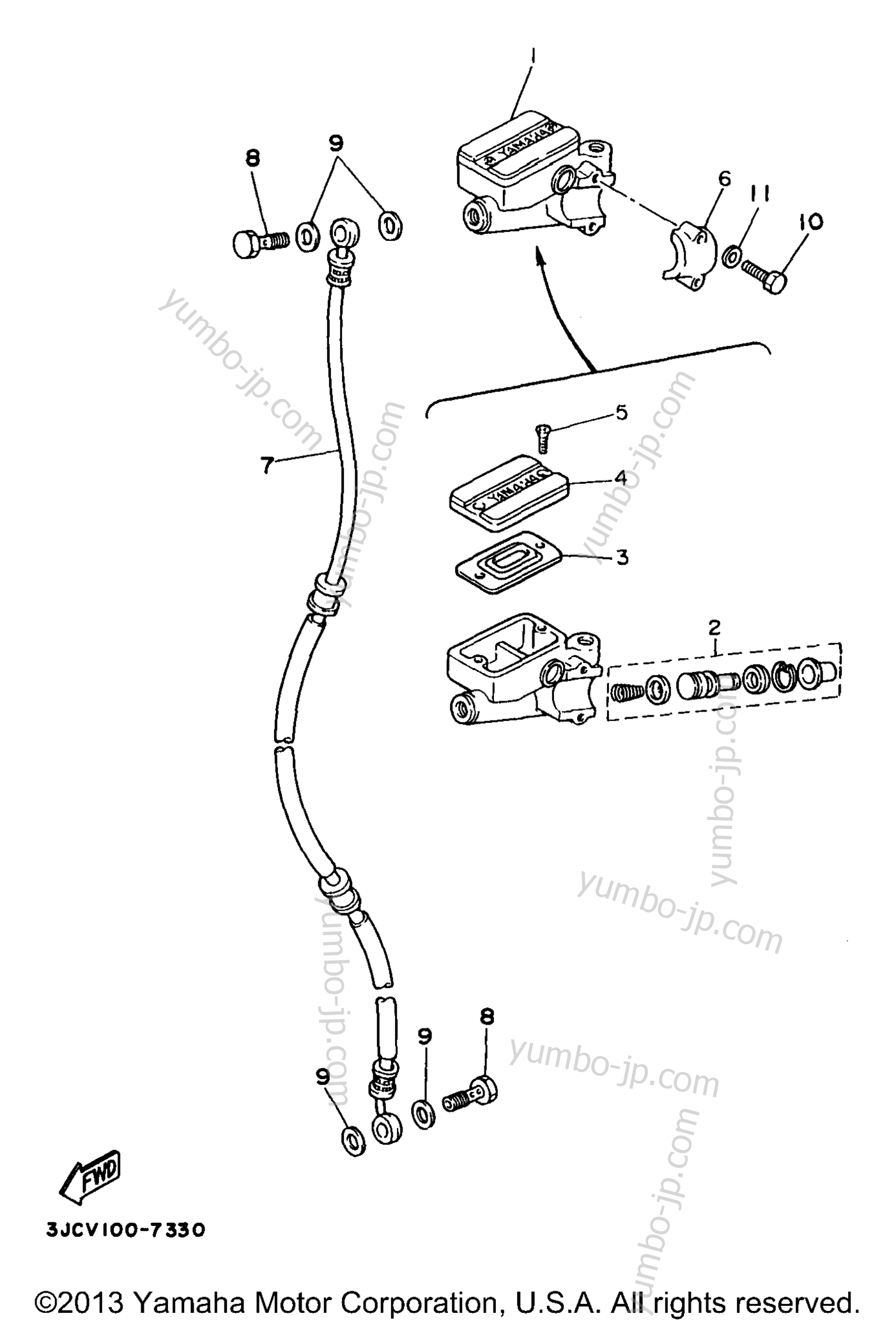 FRONT MASTER CYLINDER for motorcycles YAMAHA VIRAGO 535 (XV535SJ) 1997 year