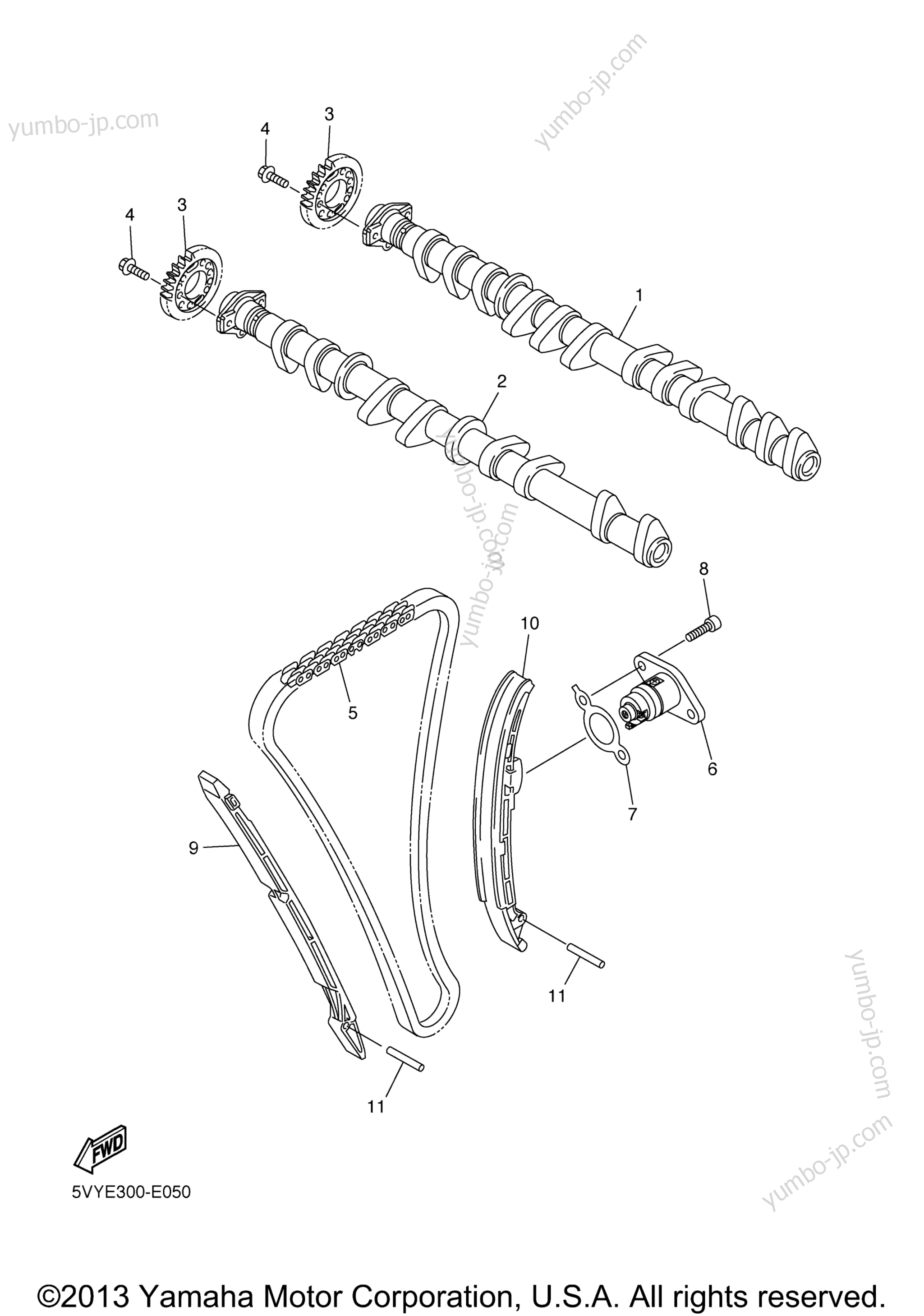 Camshaft Chain для мотоциклов YAMAHA FZ1 (FZS10EW) 2014 г.