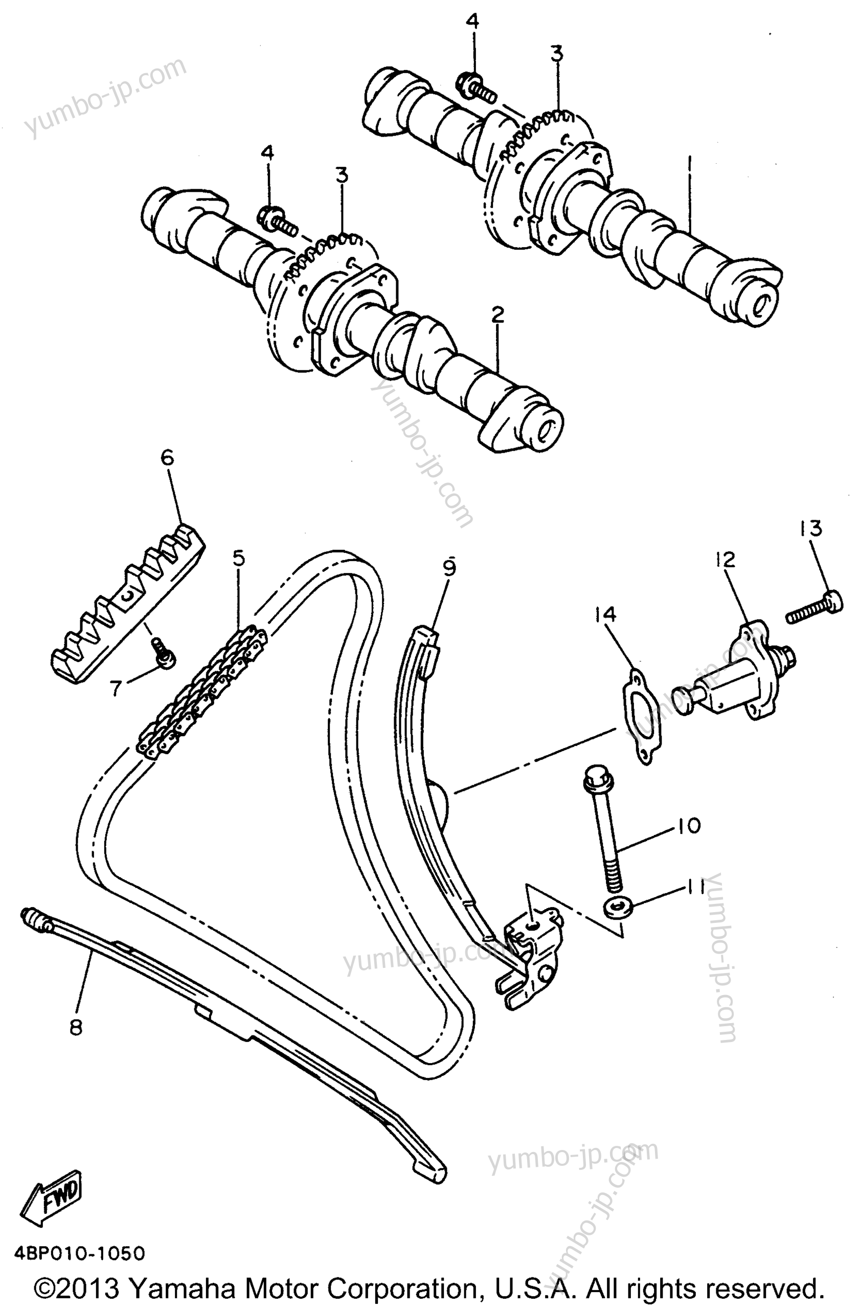Camshaft Chain for motorcycles YAMAHA SECA II (XJ600SH) 1996 year