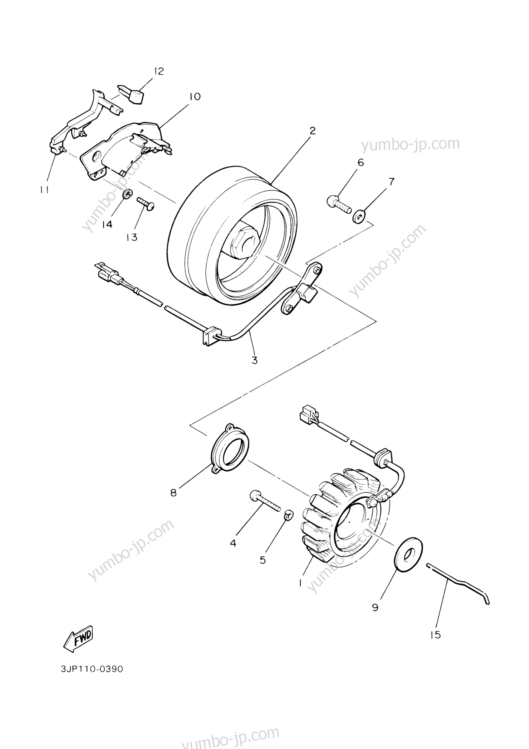 GENERATOR for motorcycles YAMAHA V-MAX (VMX1200SC) CA 2004 year