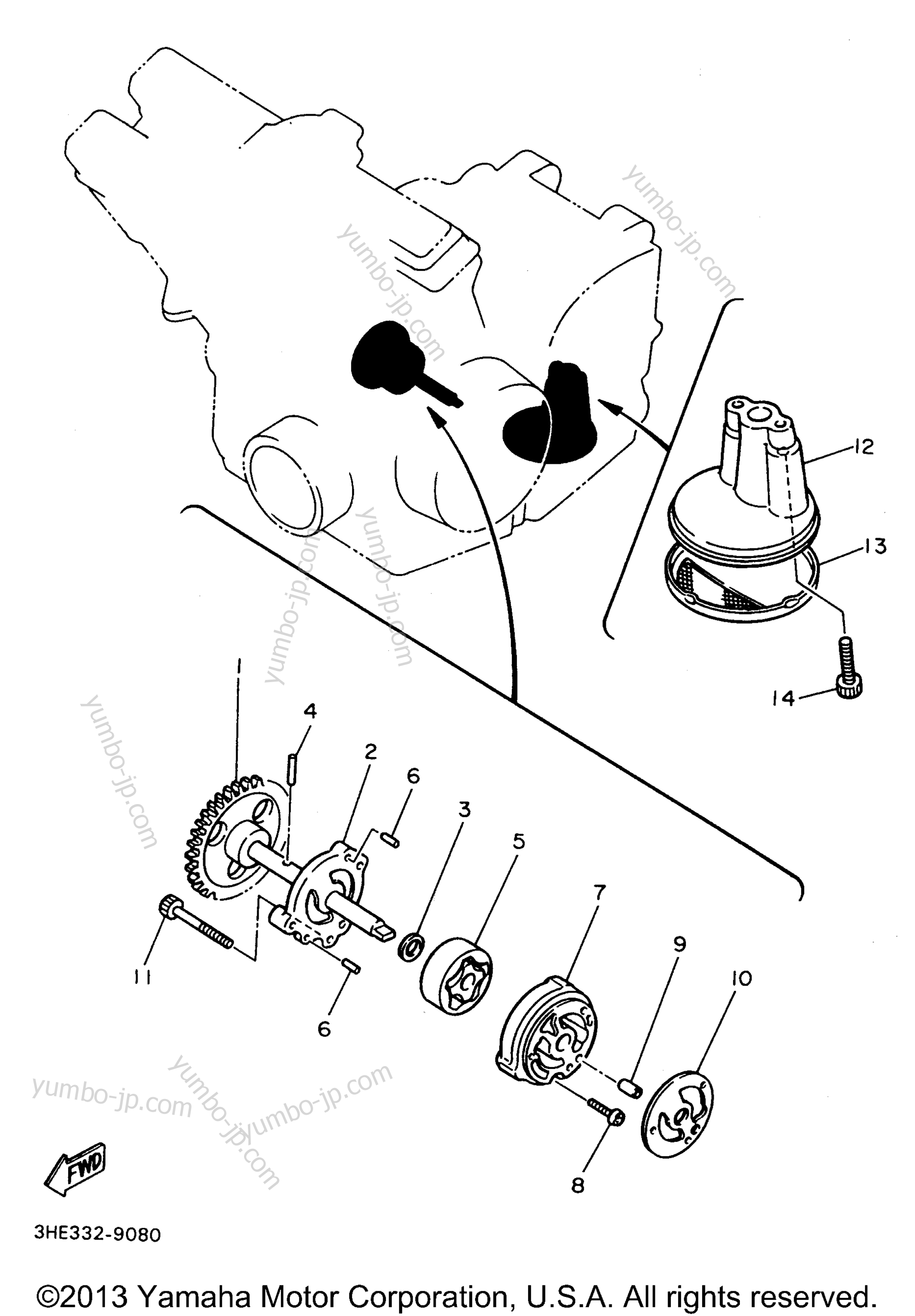 OIL PUMP for motorcycles YAMAHA FZR600RHC CA 1996 year