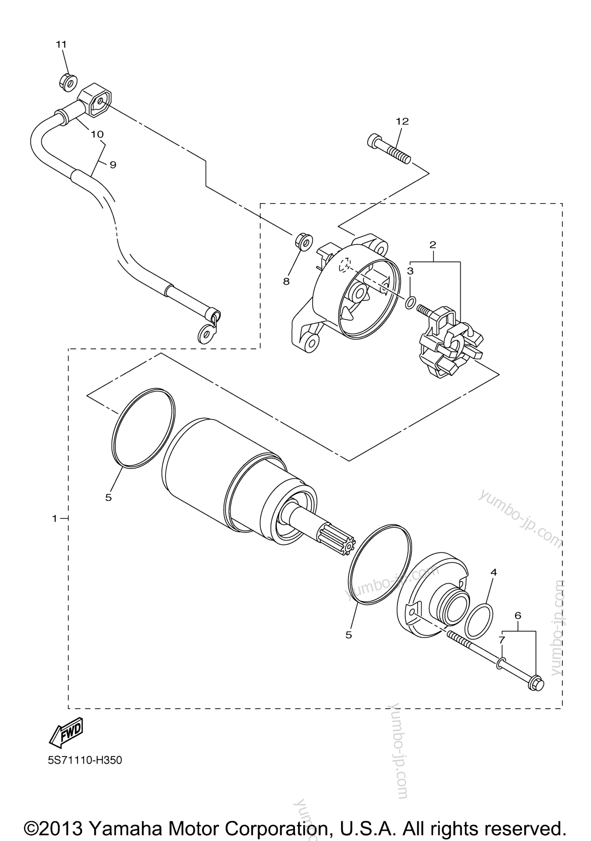 STARTING MOTOR for motorcycles YAMAHA V STAR 950 TOURER (XVS95CTDB) 2013 year