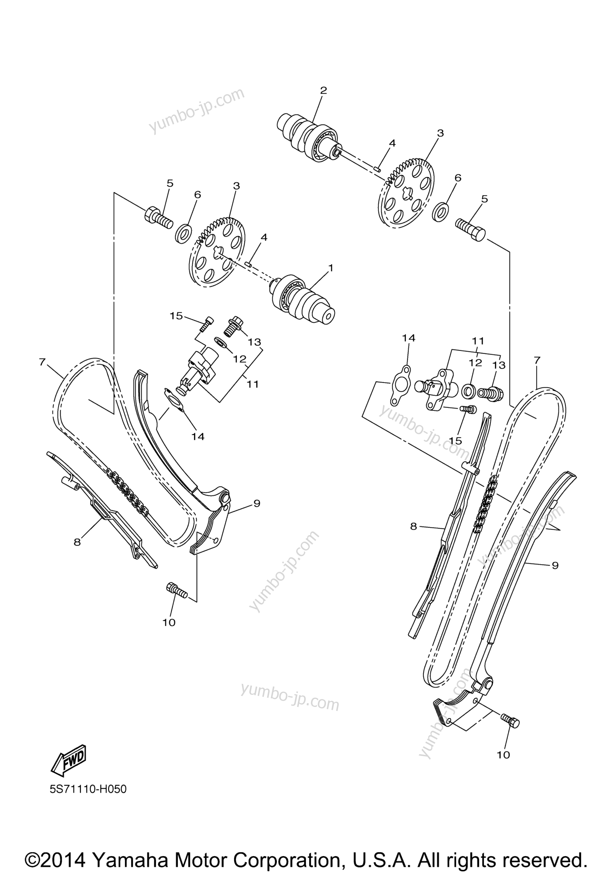 Camshaft Chain для мотоциклов YAMAHA BOLT R-SPEC (XVS95CEGR) 2014 г.