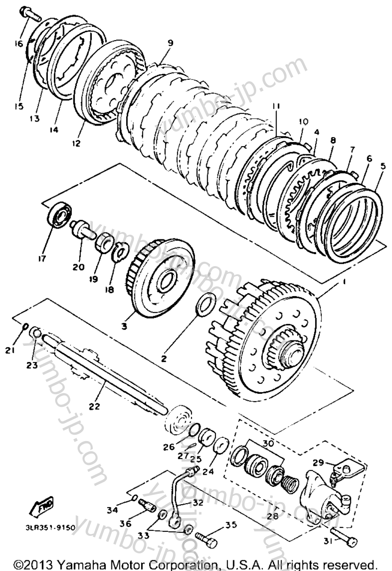 CLUTCH for motorcycles YAMAHA V-MAX 1200 (VMX12A) 1990 year