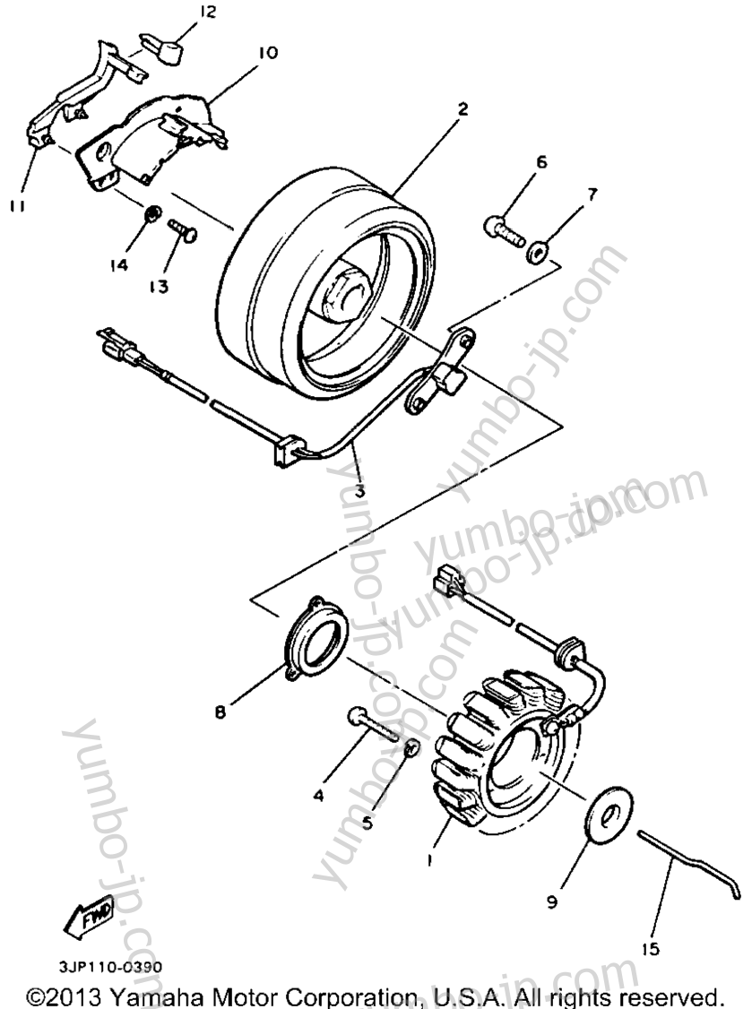 GENERATOR для мотоциклов YAMAHA V-MAX 1200 (VMX12A) 1990 г.