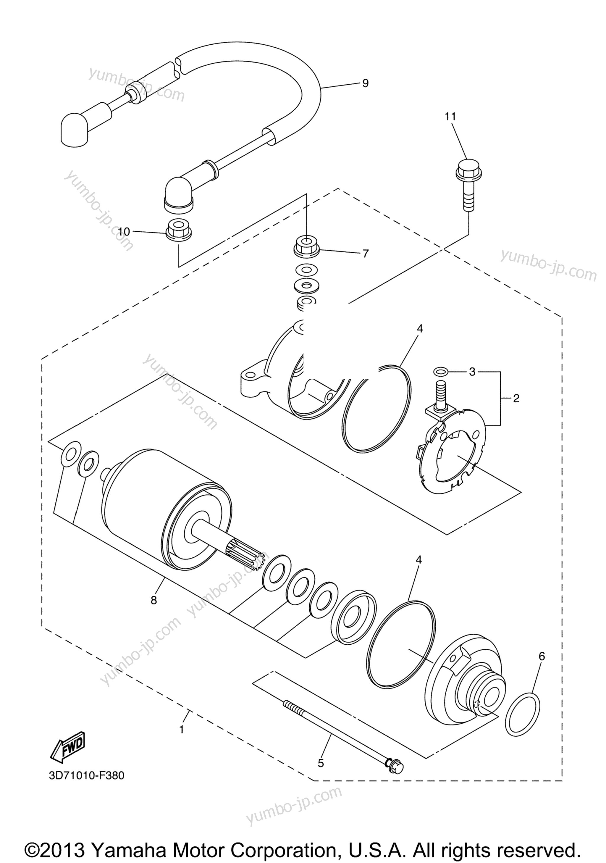 STARTING MOTOR для мотоциклов YAMAHA WR250X (WR25XXL) 2008 г.