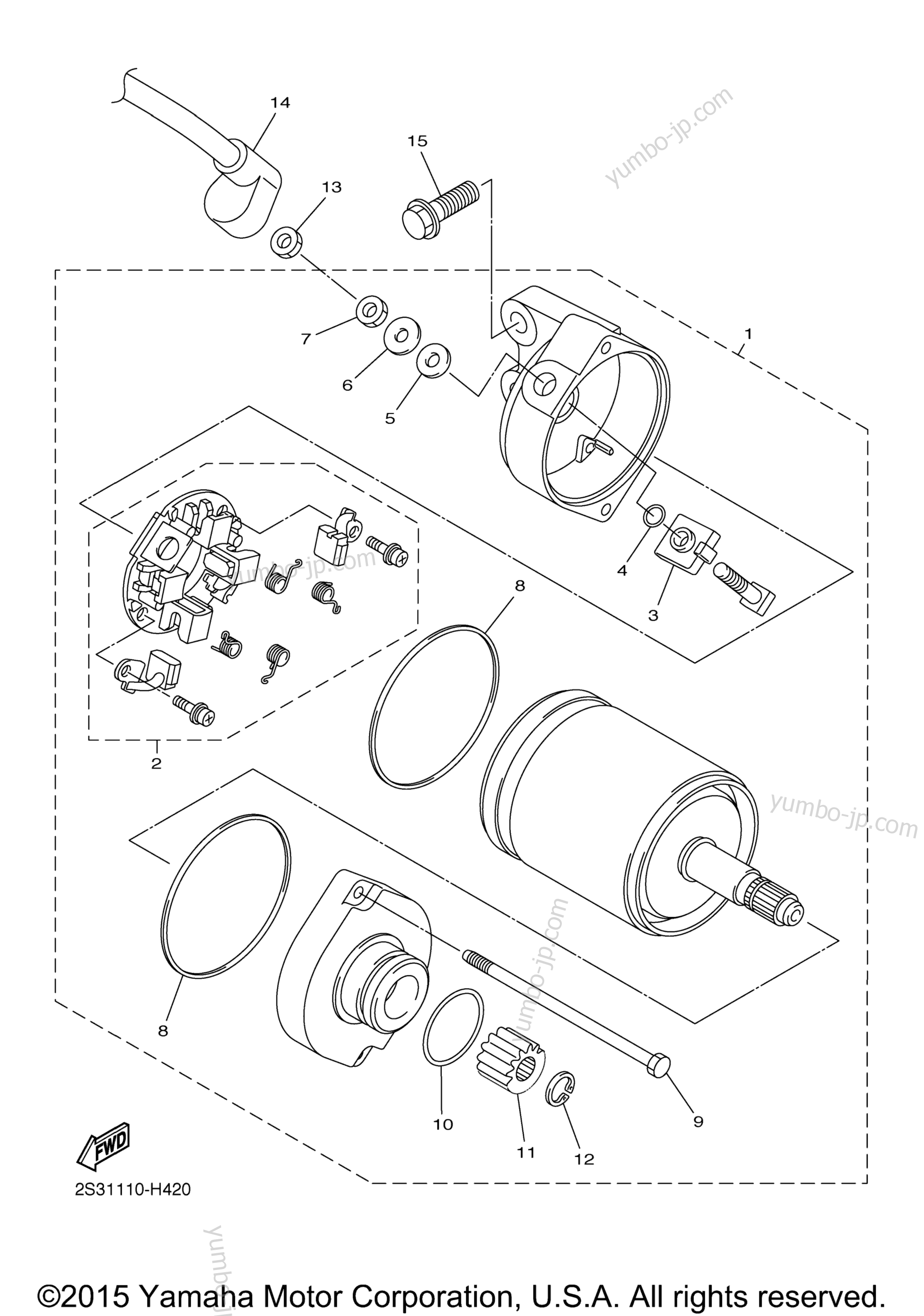 STARTING MOTOR for motorcycles YAMAHA VMAX (VMX17GL) 2016 year