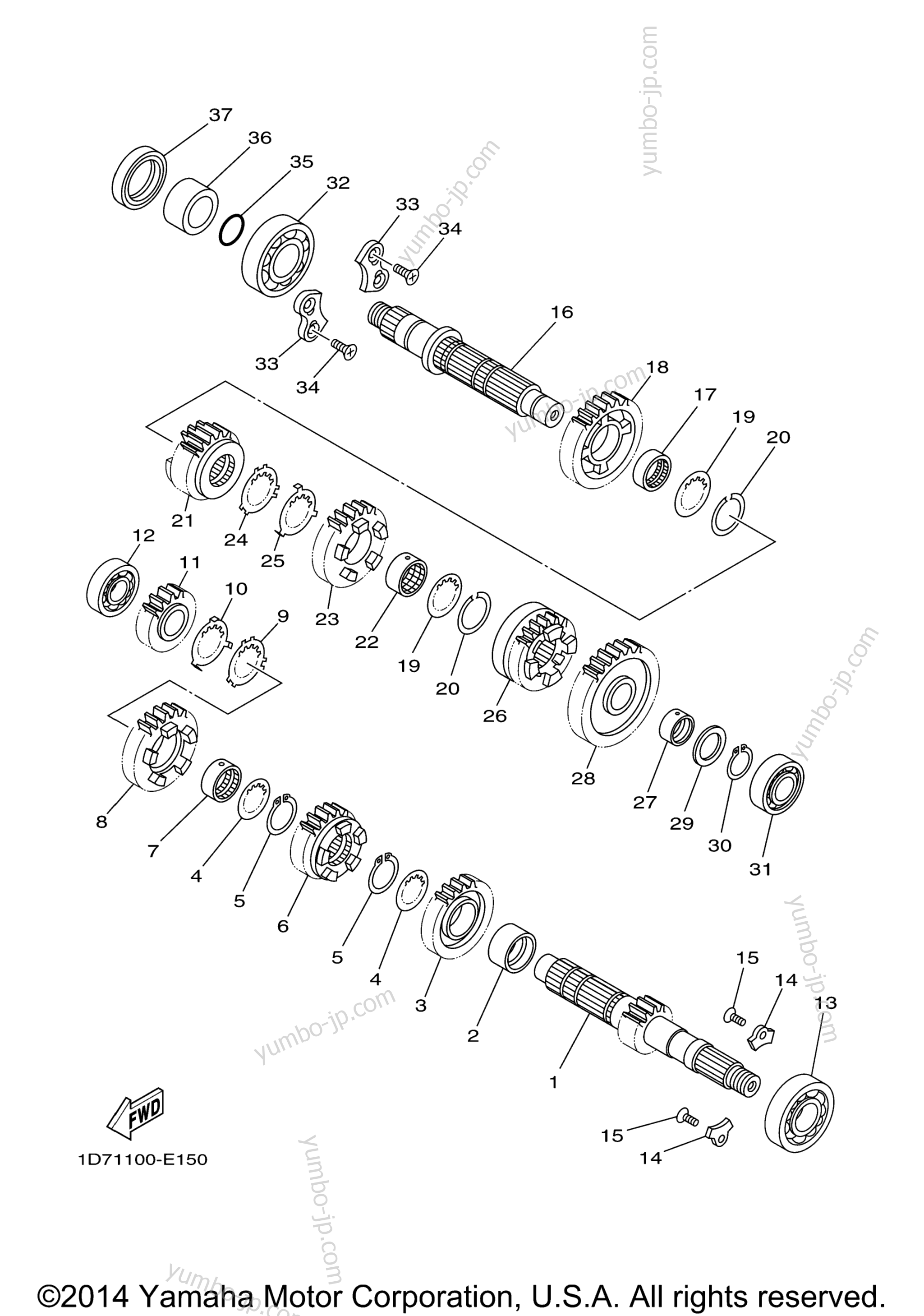 TRANSMISSION for motorcycles YAMAHA STRATOLINER MIDNIGHT (XV19CTMWC) CA 2007 year