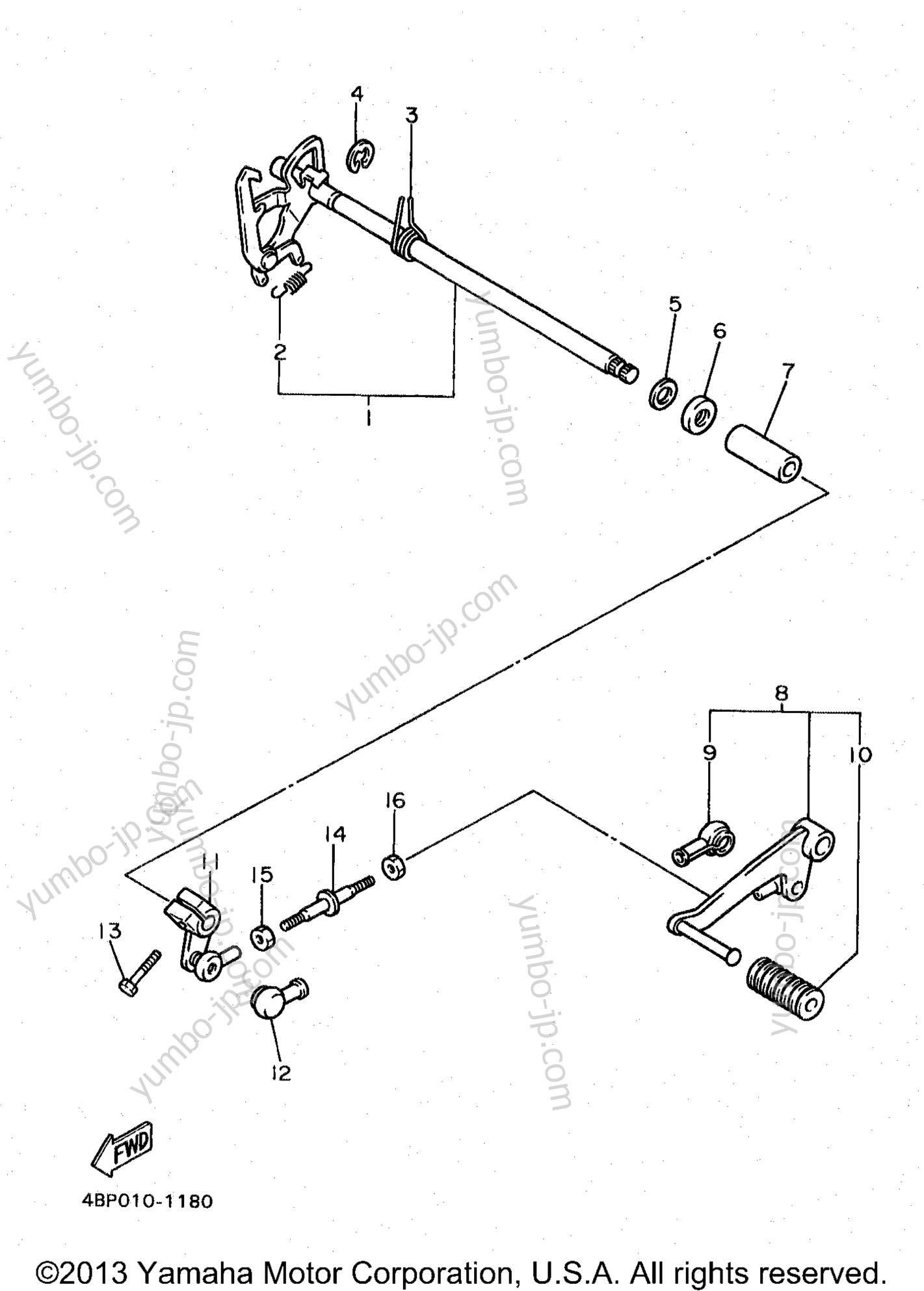 Shifter for motorcycles YAMAHA SECA II (XJ600SKC) CA 1998 year