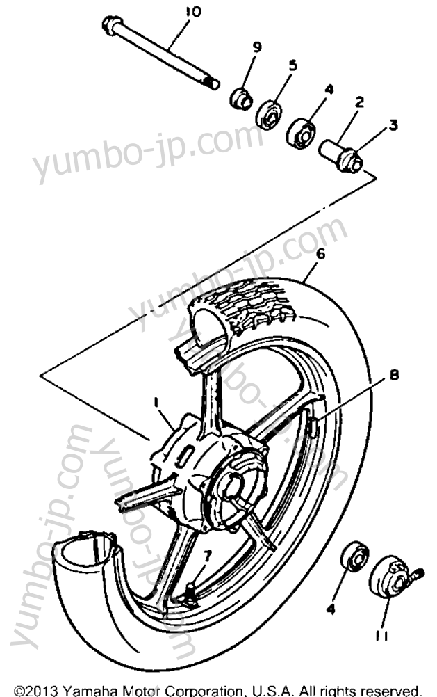 FRONT WHEEL для мотоциклов YAMAHA VIRAGO 750 (XV750B) 1991 г.