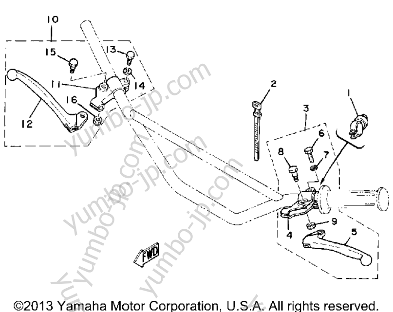 Handle Switch - Lever для мотоциклов YAMAHA MX100G 1980 г.