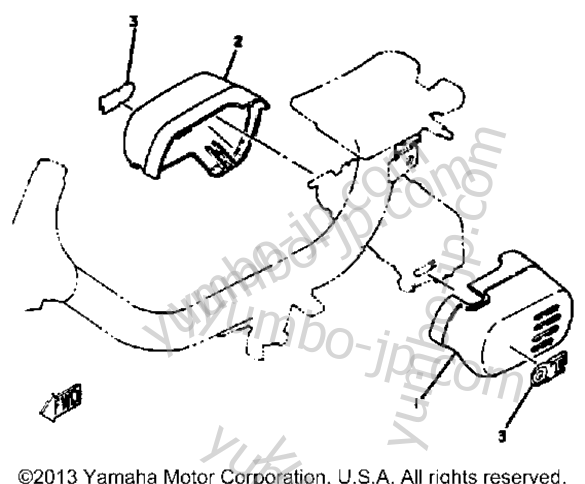 SIDE COVER for motorcycles YAMAHA YAMAHOPPER (QT50T) 1987 year