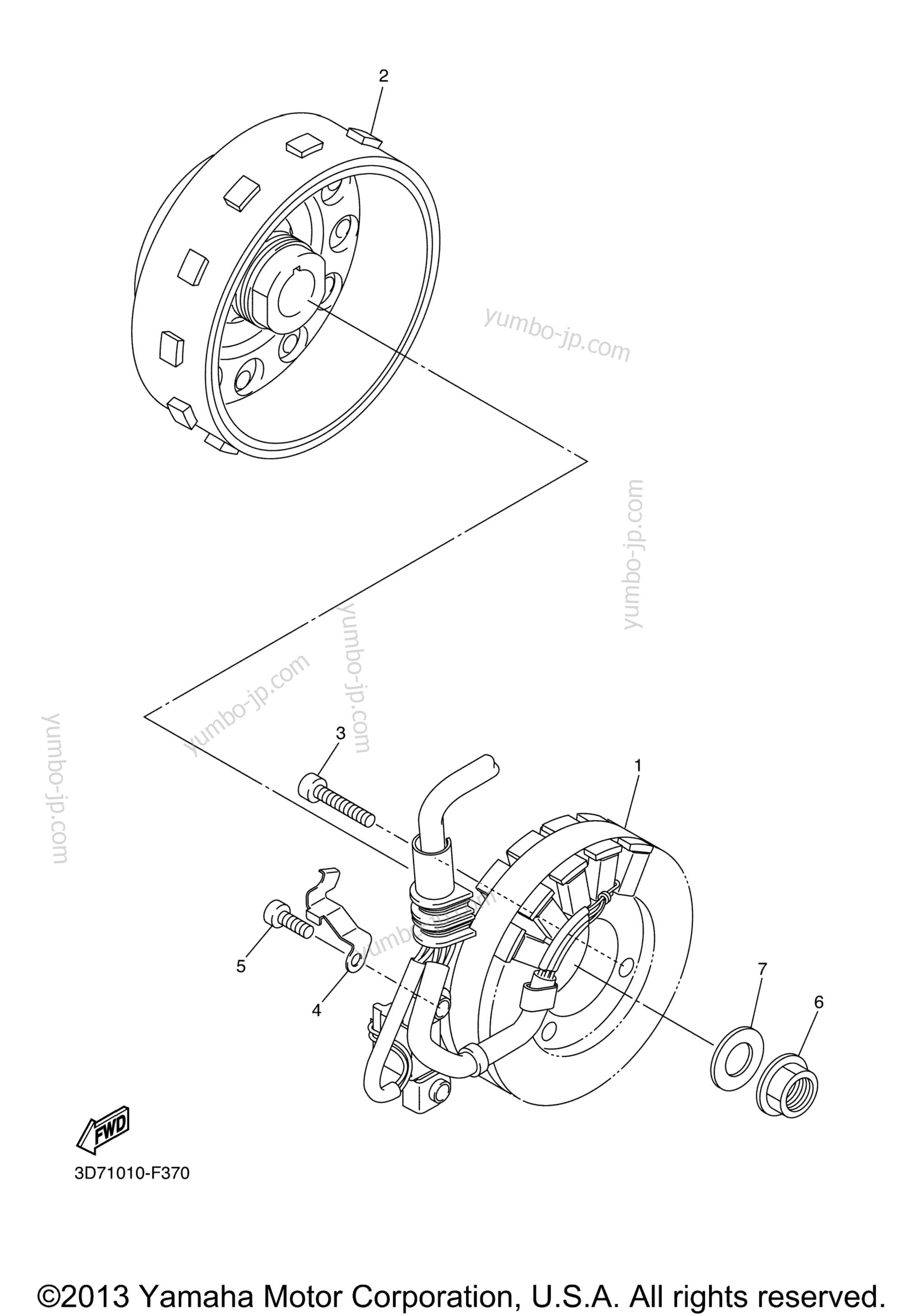 GENERATOR для мотоциклов YAMAHA WR250R (WR25RZCL) CA 2010 г.