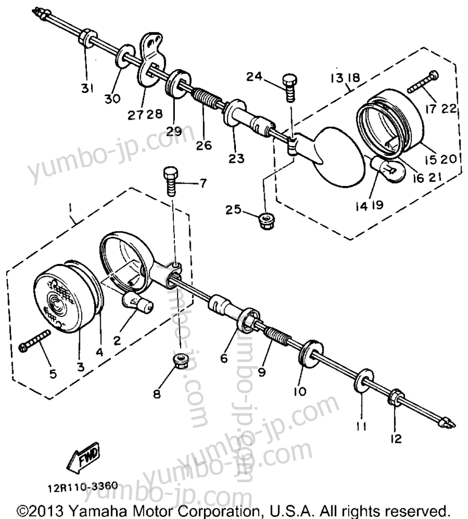 Turnsignal for motorcycles YAMAHA XS400J 1982 year