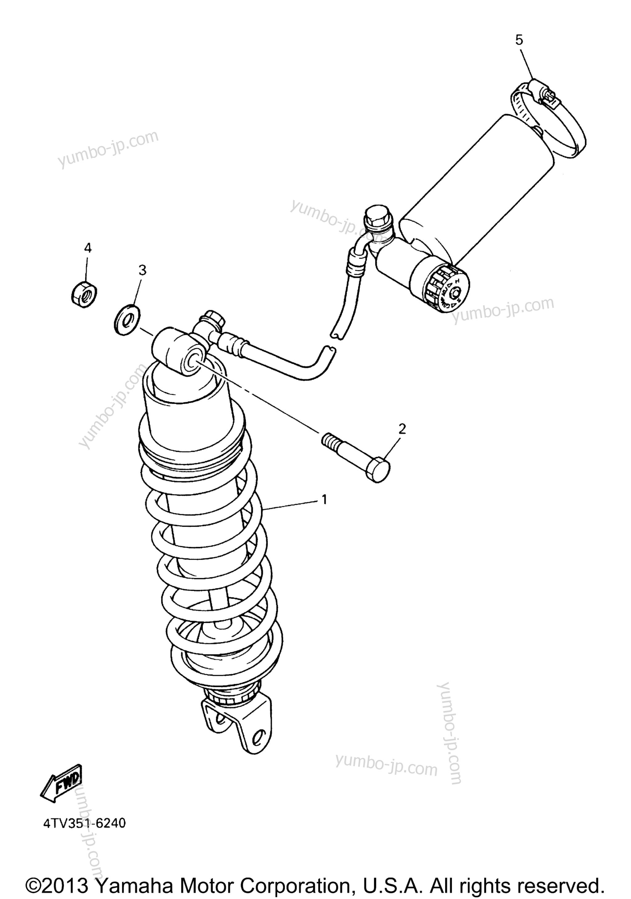 Rear Suspension for motorcycles YAMAHA YZF600R (YZF600RVC) CA 2006 year