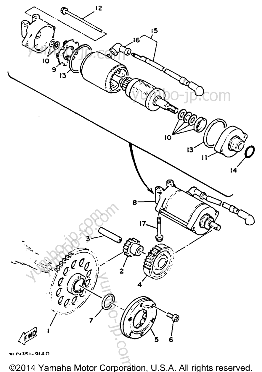 STARTER CLUTCH для мотоциклов YAMAHA TDM850 (TDM850D) 1992 г.