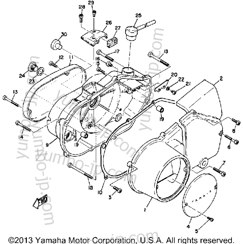 Crankcase Cvover для мотоциклов YAMAHA R3 1969 г.