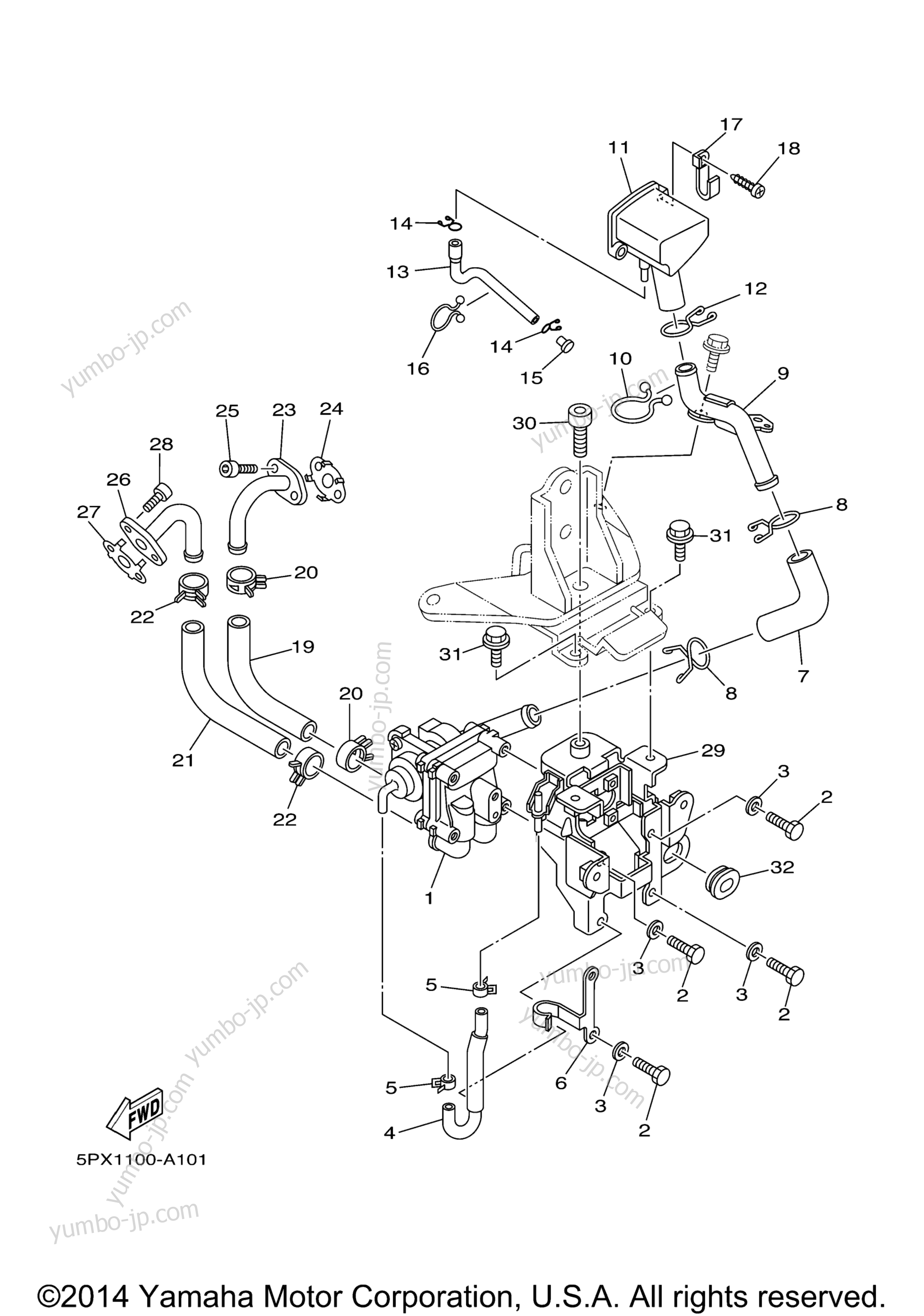 Air Induction System for motorcycles YAMAHA ROAD STAR WARRIOR w/flames (XV17PCT-F) 2005 year