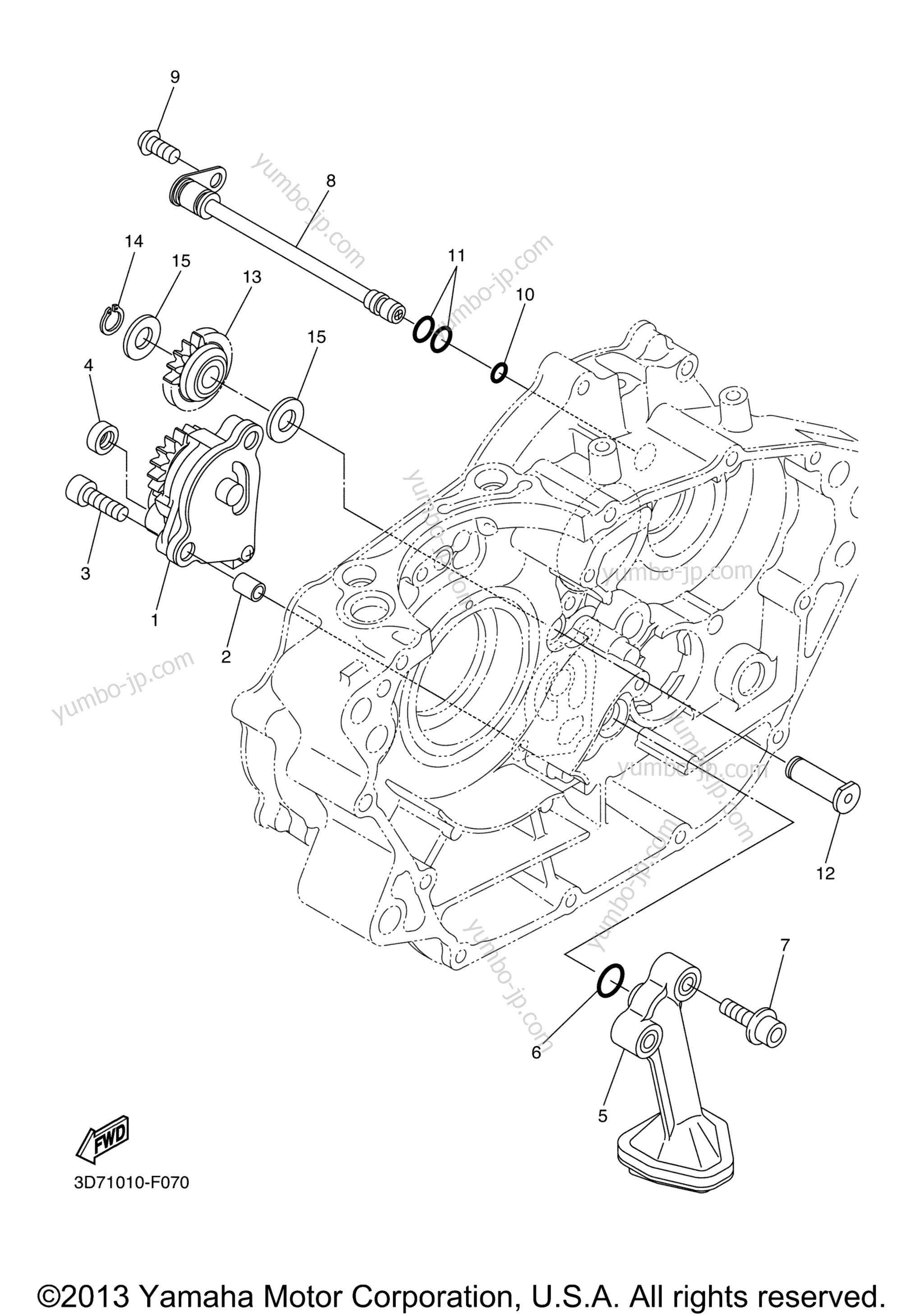 OIL PUMP for motorcycles YAMAHA WR250X (WR25XXCL) CA 2008 year