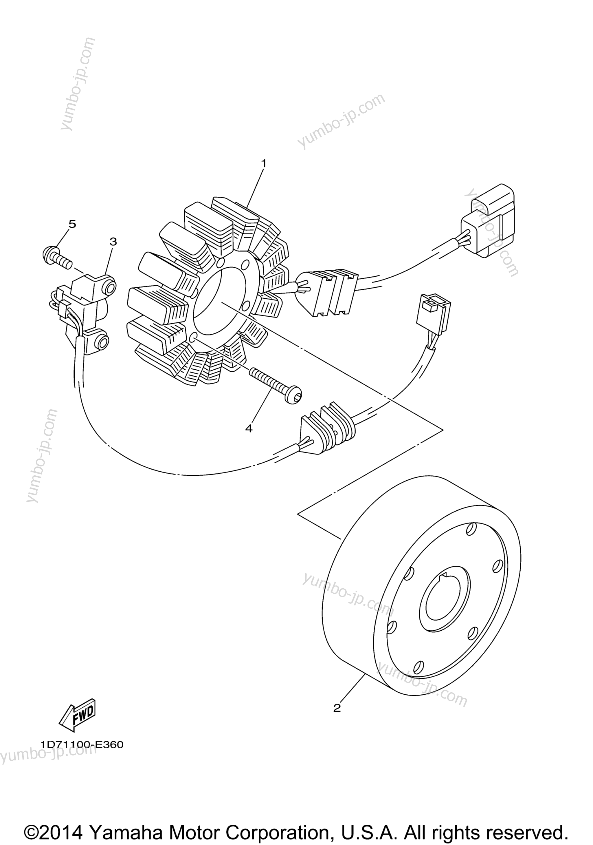 GENERATOR for motorcycles YAMAHA STRATOLINER DELUXE (XV19CTFBS) 2012 year