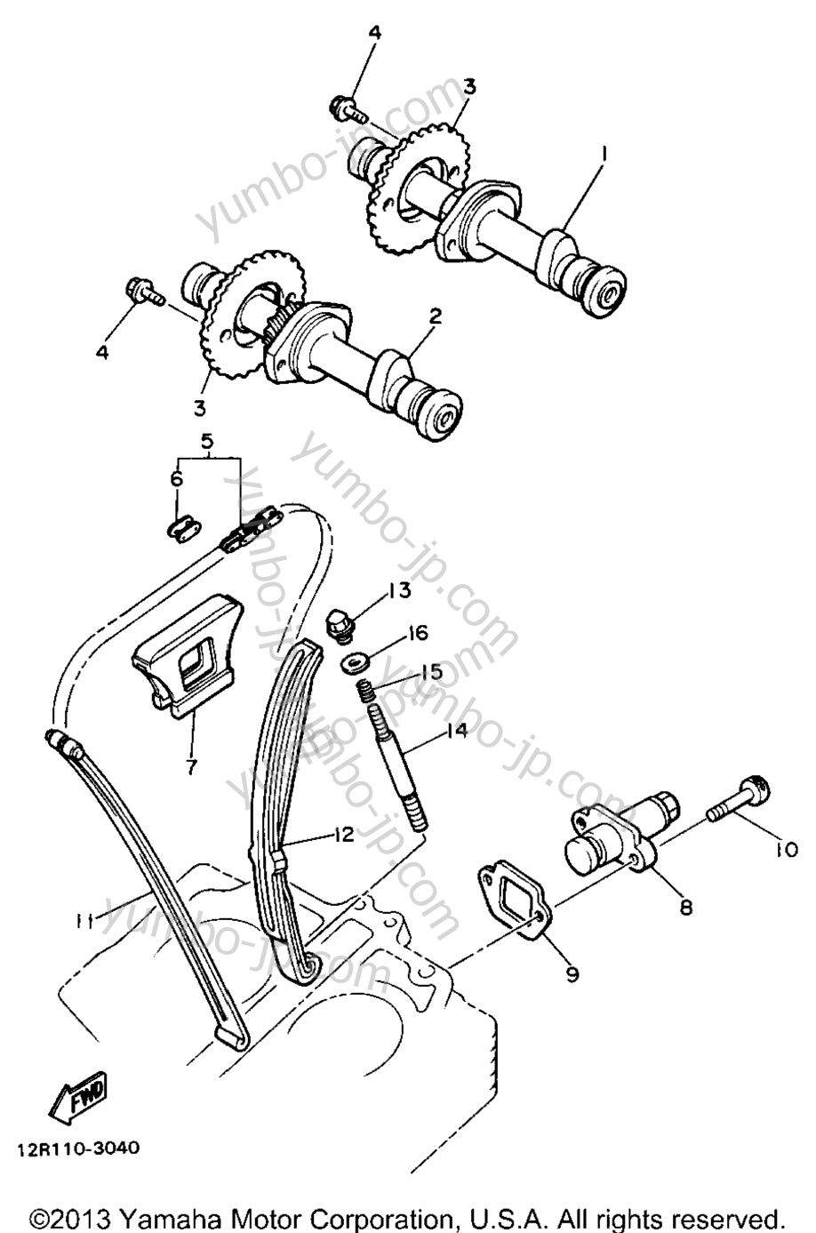 Camshaft Chain для мотоциклов YAMAHA XS400J 1982 г.