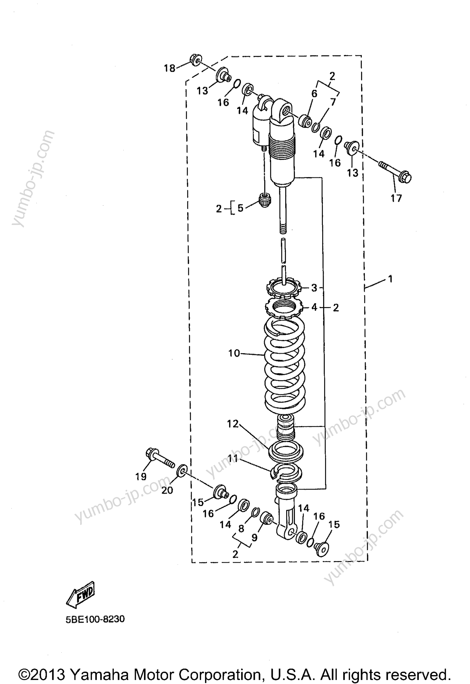 Rear Suspension for motorcycles YAMAHA WR400F (WR400FK) 1998 year