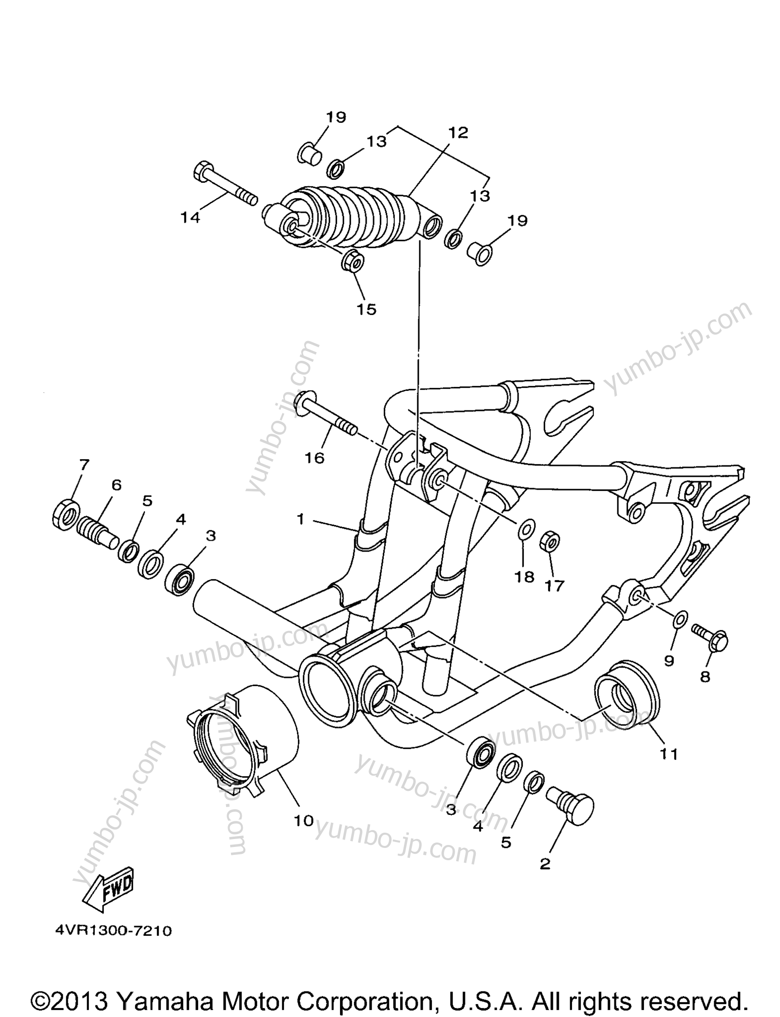 Rear Arm Suspension for motorcycles YAMAHA V-STAR CLASSIC (XVS650AKC) CA 1998 year